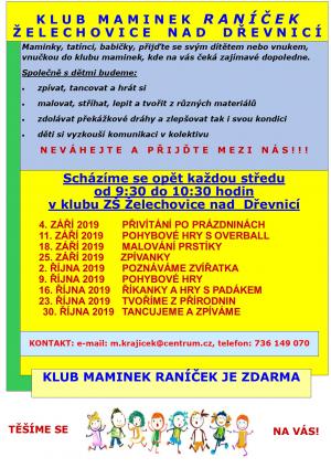KLUB MAMINEK RANÍČEK 1